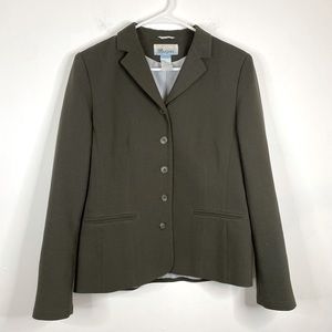 4/25$ MONSOON Green Toned Grey Structured Collared Button Up Blazer